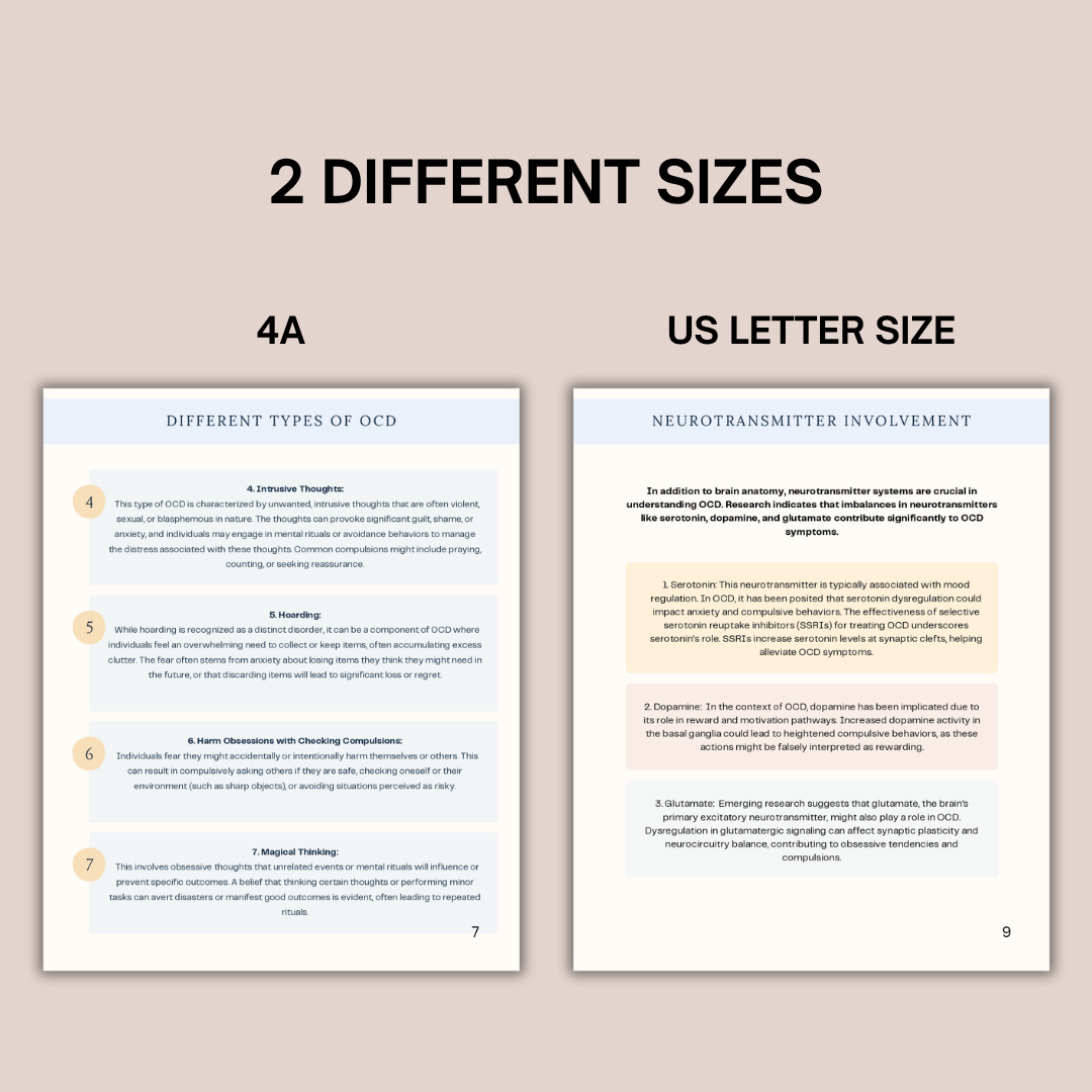 Obsessive Compulsive Disorder OCD workbook, Intrusive Thoughts. Exposure therapy. Therapy worksheets. Anxiety relief Mental Health Self-help
