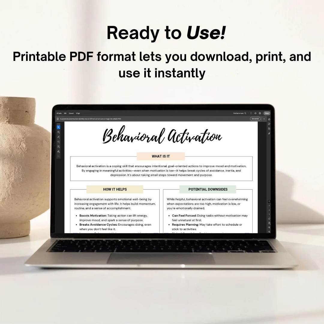 8 Types of Coping Skills Worksheets, Coping Skills Toolkit for Emotional Regulation