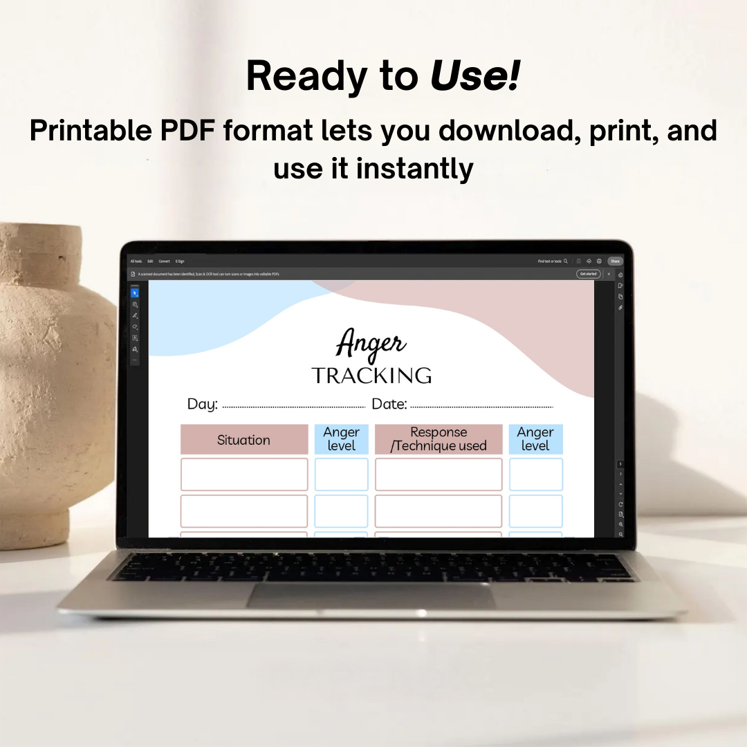 Anger Management Cheat Sheet, Emotional Regulation, Mental Health Printable, Self Regulation Tools