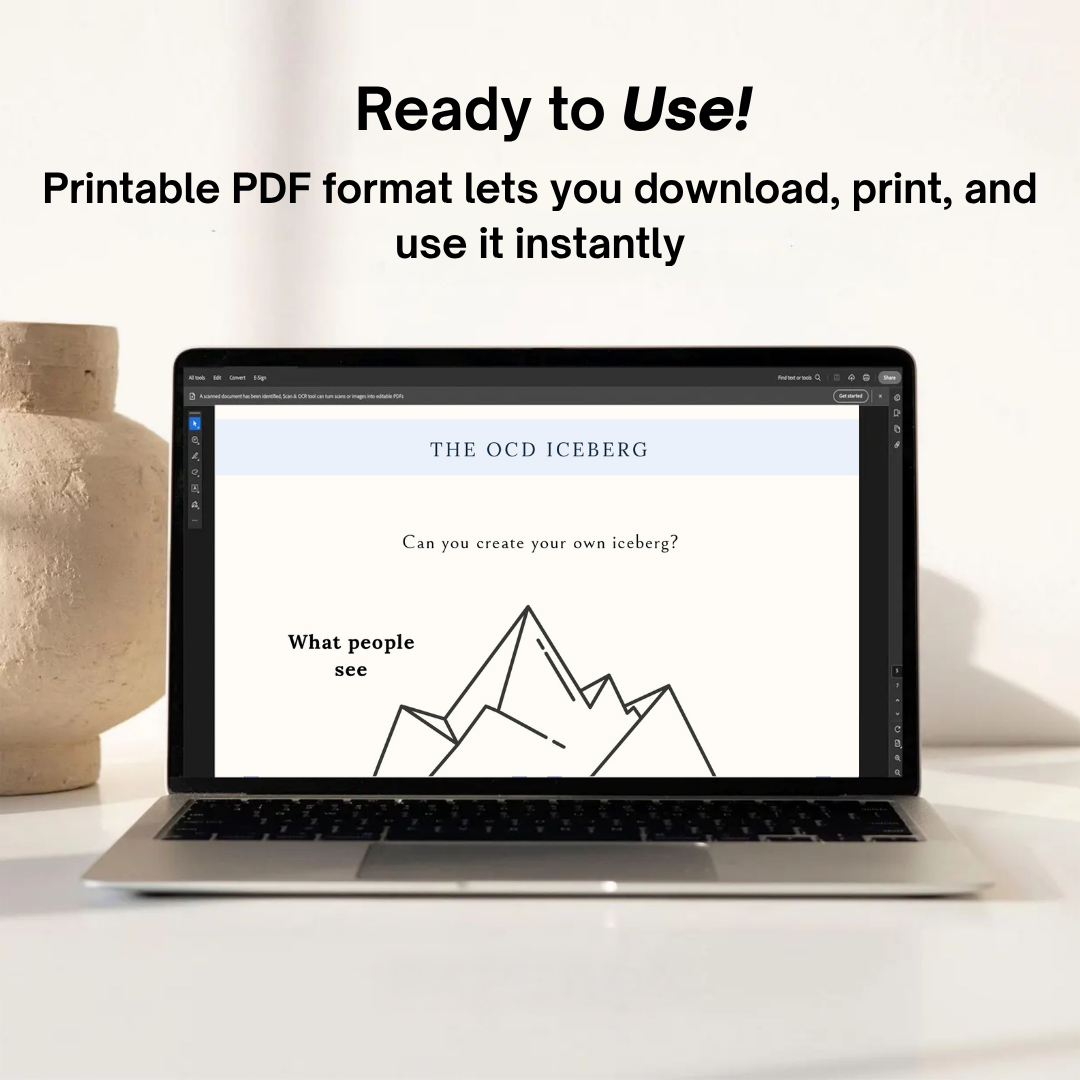 Obsessive Compulsive Disorder OCD workbook, Intrusive Thoughts. Exposure therapy. Therapy worksheets. Anxiety relief Mental Health Self-help